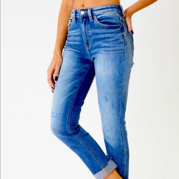 Brand New Kancan cuffed straight leg jean - Picture 2 of 13